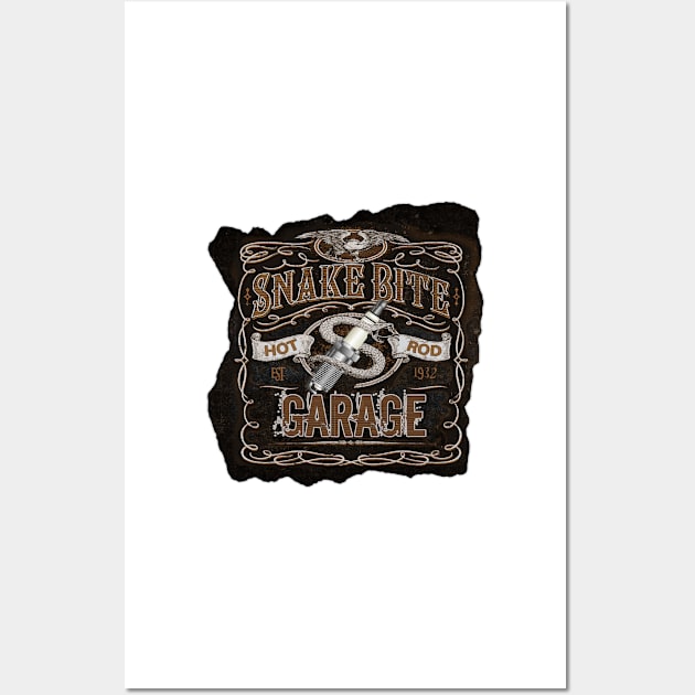 Snake Bite Hot Rod Garage Wall Art by Wilcox PhotoArt